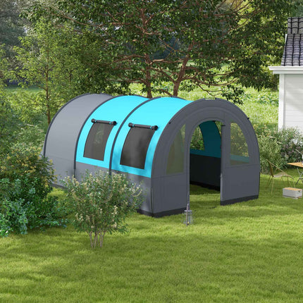 Campingzelt für 6 Personen – 2 Räume, leicht, 3000 mm, grau