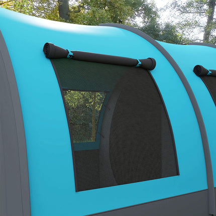 Campingzelt für 6 Personen – 2 Räume, leicht, 3000 mm, grau