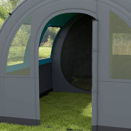 Campingzelt für 6 Personen – 2 Räume, leicht, 3000 mm, grau
