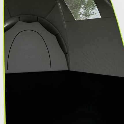 Familien-Tunnelzelt, 6-9 Personen, 3 Schlafkabinen, grün, 2000 mm Wassersäule