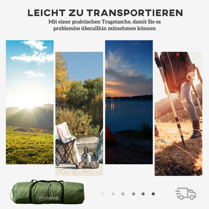 Tunnel Tent for 4-6 People, Waterproof 2000mm, Green