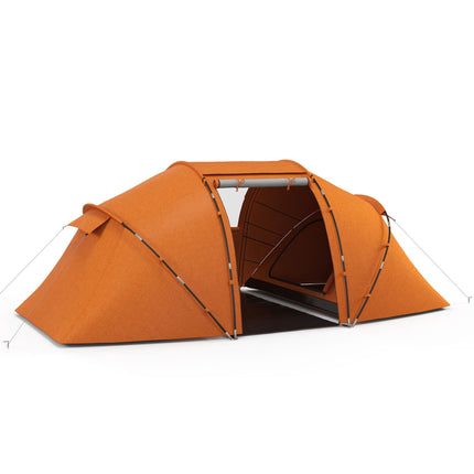 Tunnelzelt für 4-6 Personen, Wasserdicht 2000mm, Orange