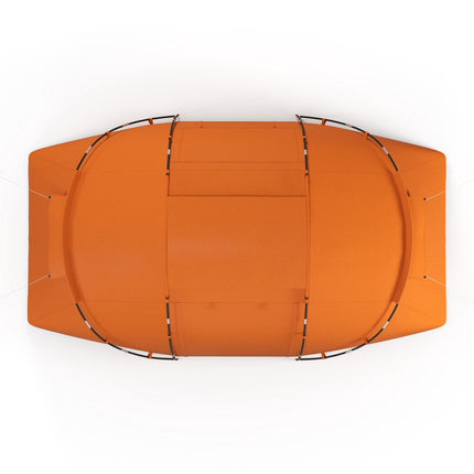 Tunnelzelt für 4-6 Personen, Wasserdicht 2000mm, Orange