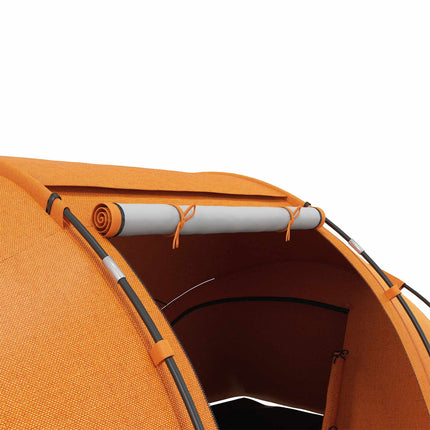 Tunnelzelt für 4-6 Personen, Wasserdicht 2000mm, Orange
