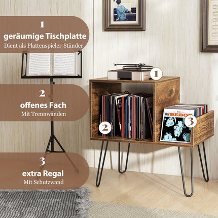 Turntable Stand with Charging Station and Dividers