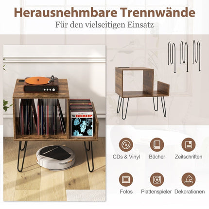 Turntable Stand with Charging Station and Dividers