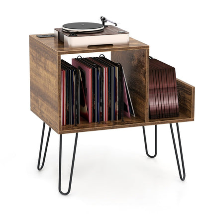 Turntable Stand with Charging Station and Dividers