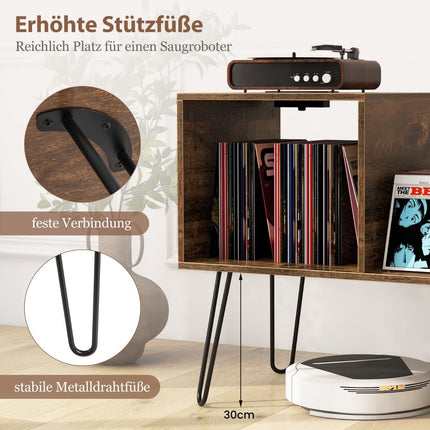 Turntable Stand with Charging Station and Dividers