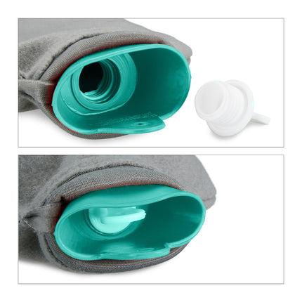Turquoise 2L Hot Water Bottle with Cover