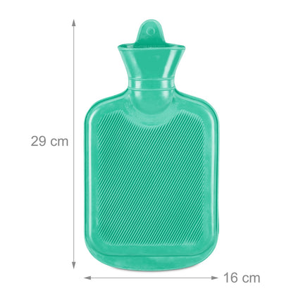 Türkisfarbene Wärmflasche 1L – Auslaufsicher, Schmerzlinderung