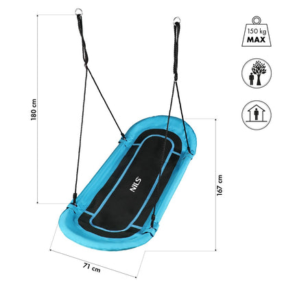 Turquoise Saucer Swing, Outdoor Hanging Seat