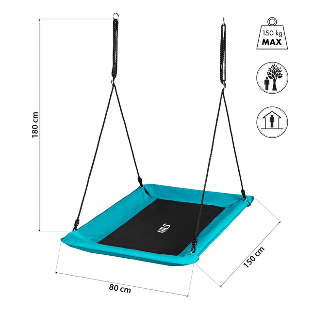 Türkise Tellerschaukel, Outdoor-Hängesitz