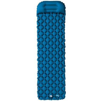 Turquoise Tourist Mat with Pump, Compact & Lightweight
