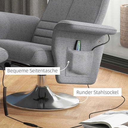 Elektrischer Relaxsessel & Hocker mit Vibrationsmassage