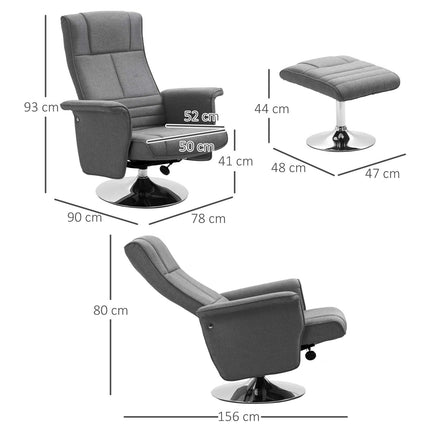 Elektrischer Relaxsessel & Hocker mit Vibrationsmassage