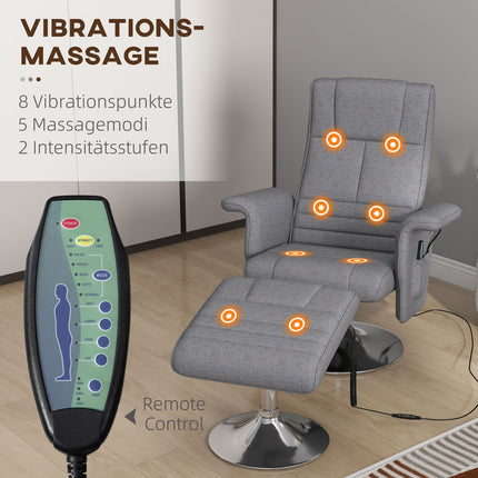 Elektrischer Relaxsessel & Hocker mit Vibrationsmassage