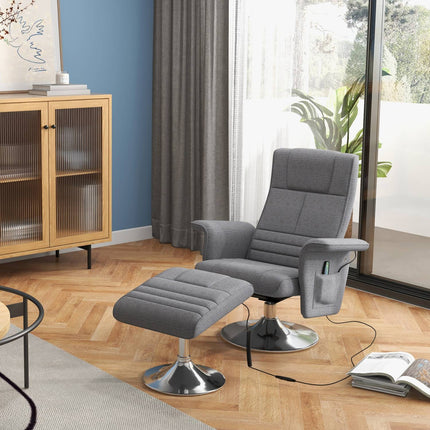 Elektrischer Relaxsessel & Hocker mit Vibrationsmassage
