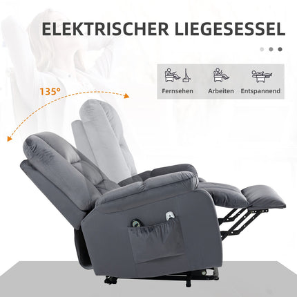 Elektrischer Relaxsessel mit Massagefunktion, Heizung und Fußstütze