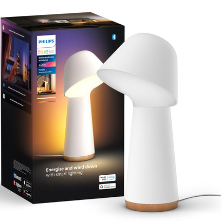 Twilight Nachttischlampe Weiß und Farbambiente Weiß