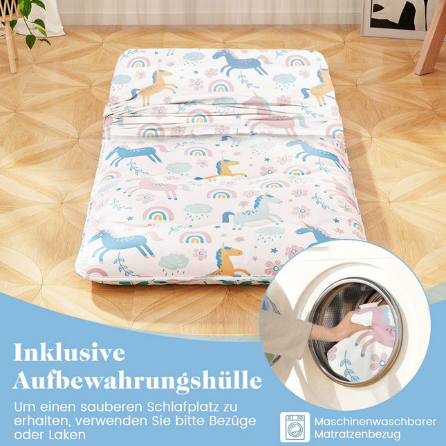 Einzel-Rollmatratze, waschbarer Bezug, Tragetasche