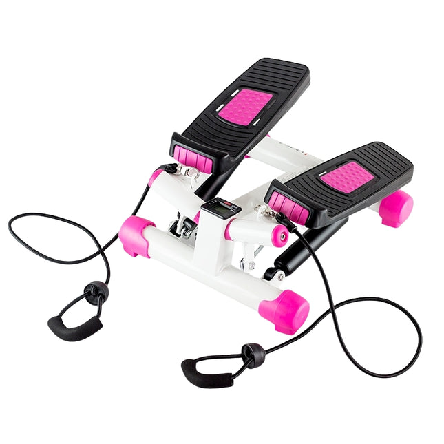 Twist Stepper mit Seilen, Pink – Kompaktes Trainingsgerät