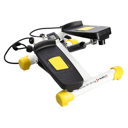 Twist-Stepper mit Seilen, Gelb – Kompaktes Fitnessgerät
