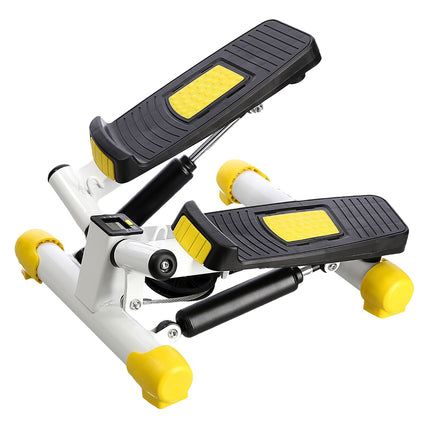 Twist-Stepper mit Seilen, Gelb – Kompaktes Fitnessgerät