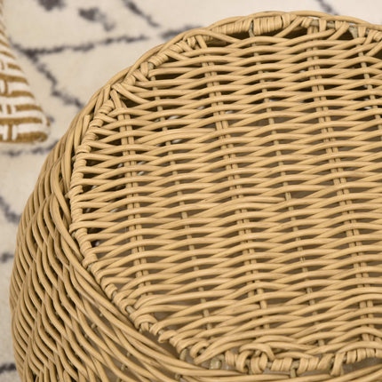 Two-Tier Rattan Cat Bed with Cushion, For Cats Under 3.5kg