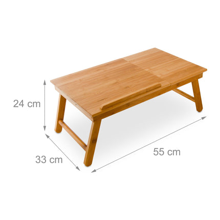 Two-part bamboo bed tray