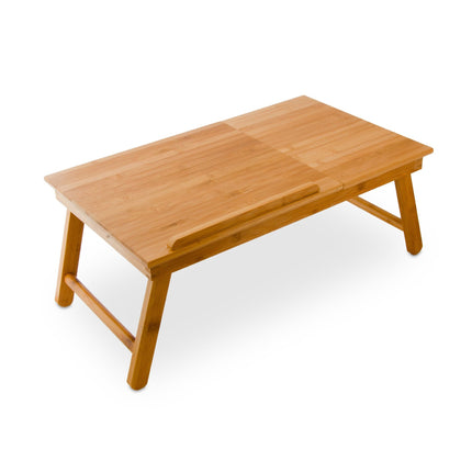 Two-part bamboo bed tray