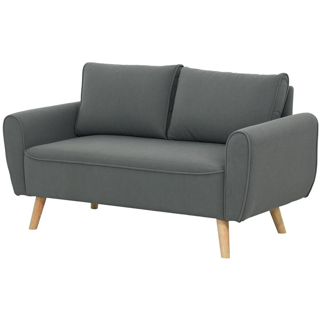 Zweisitzer-Sofa Manchester, extradiep und gepolstert, dunkelgrau