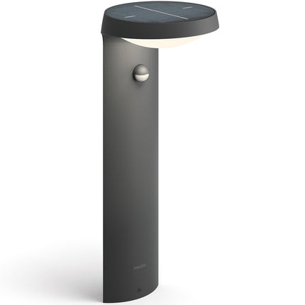 Tyla Sockelleuchte Solarzelle IR-Sensor Ultra Effiziente LED 255lm IP44 Anthrazit