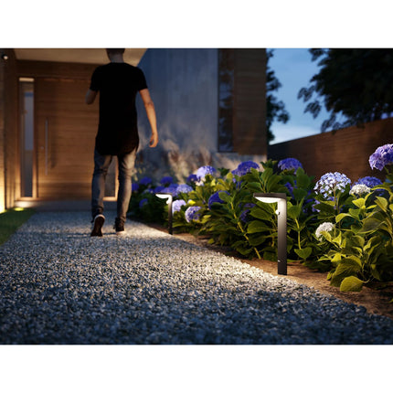 Tyla Sockelleuchte Solarzelle IR-Sensor Ultra Effiziente LED 255lm IP44 Anthrazit