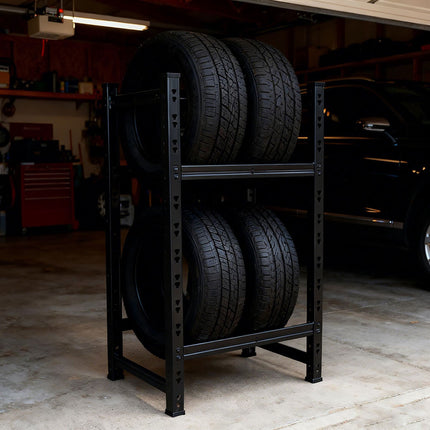 Tyre Rack for 4–6 Tyres, Adjustable Steel Frame