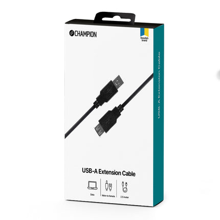 USB 2.0 Verlängerungskabel A->A 2,5m
