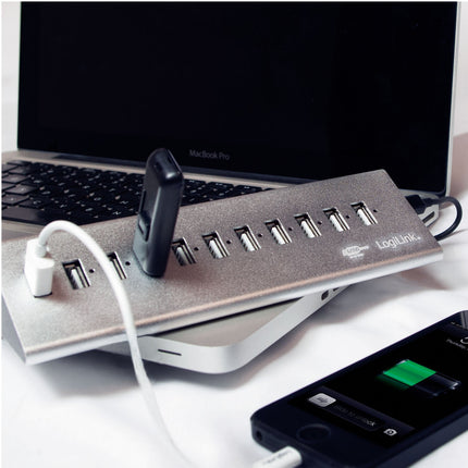 USB 2.0 rozbočovač 10+1 rychlé nabíjení