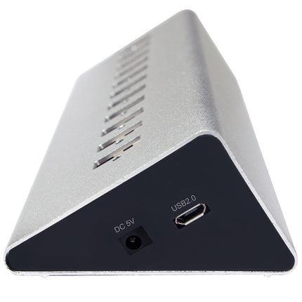 USB 2.0 rozbočovač 10+1 rychlé nabíjení