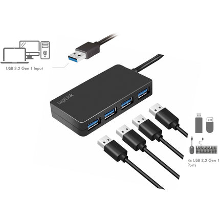 USB 3.0-Hub (3.2 Gen1) 4 USB-A-Anschlüsse
