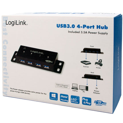 USB 3.0-Hub mit 4 Anschlüssen