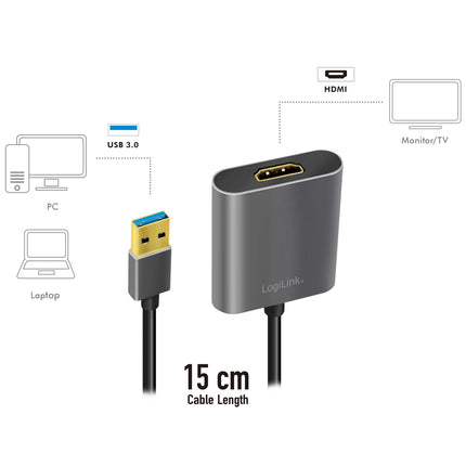 USB-A 3.0 -> HDMI-Buchse-Adapter