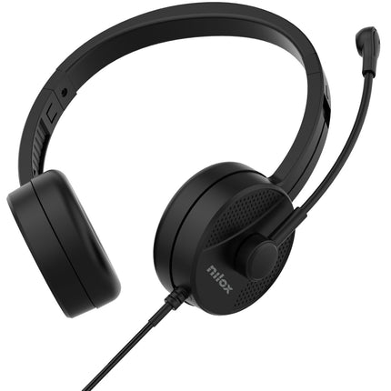 USB-A Headset mit Mikrofon, On-Ear, Schwarz