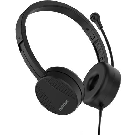 USB-A Headset mit Mikrofon, On-Ear, Schwarz