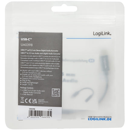 USB-C 3,5-mm-Audioadapter mit DAC 13 cm Nylonkabel