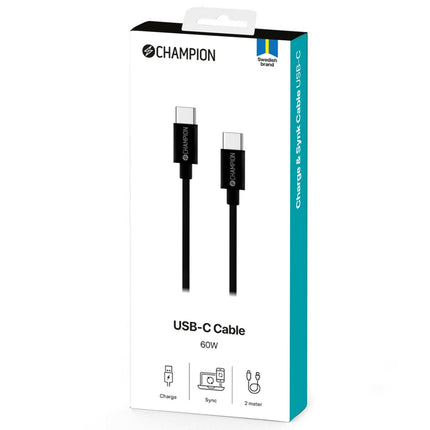 Câble USB-C 60 W 2 m Noir