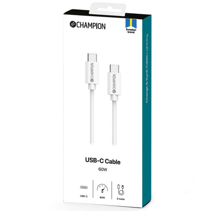 USB-C-Kabel 60 W 3 m Weiß