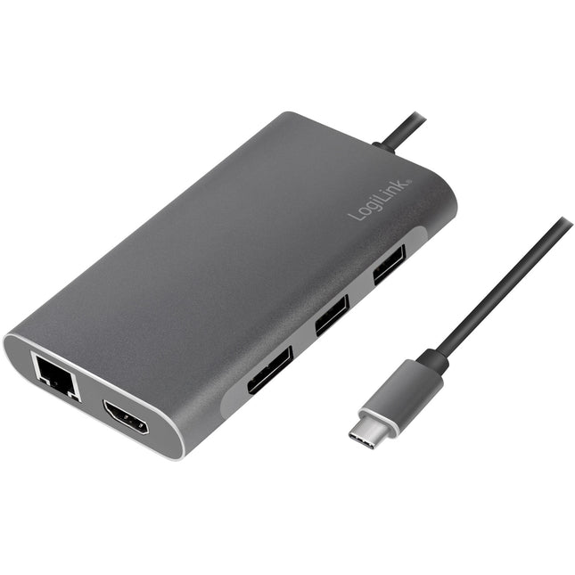 USB-C-Dock 8-in-1 HDMI/DP/RJ45/USB/USB-C 100 W