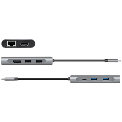 USB-C-Dock 8-in-1 HDMI/DP/RJ45/USB/USB-C 100 W