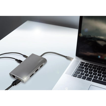 USB-C-Dock 8-in-1 HDMI/DP/RJ45/USB/USB-C 100 W