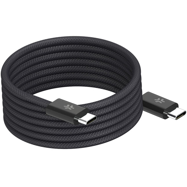 USB-C Magnetisches geflochtenes Kabel, 60W, 1m, Schwarz