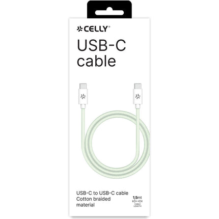 USB-C - USB-C-Kabel 60 W 1,5 m Grün